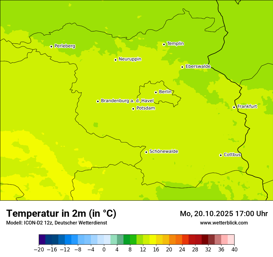 Modellkarten Temperatur