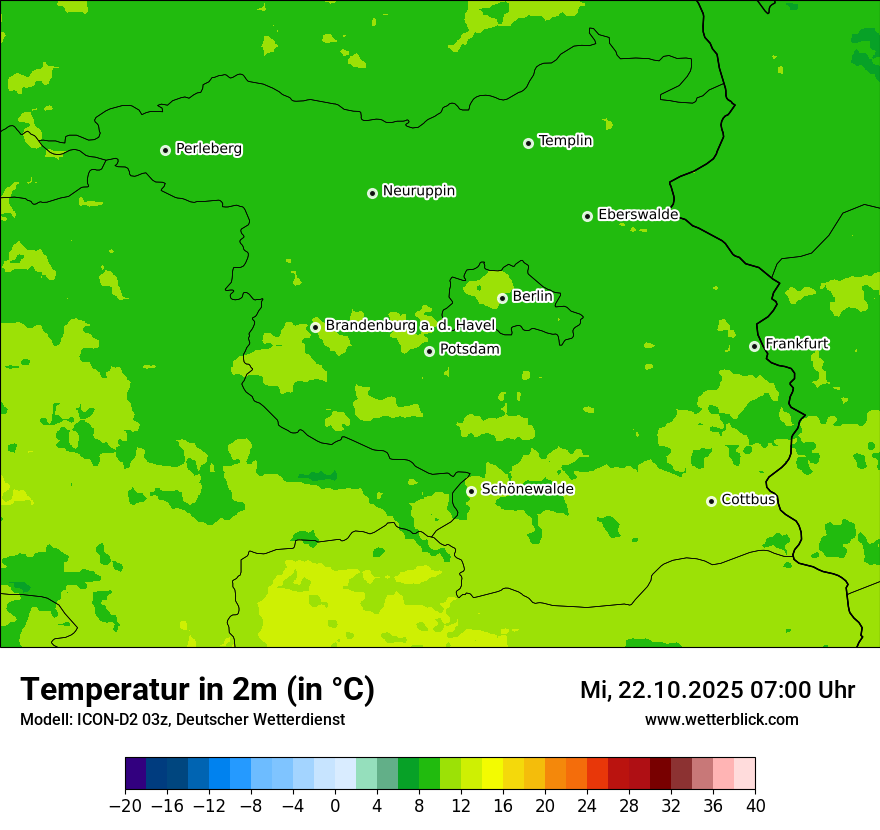Modellkarten Temperatur