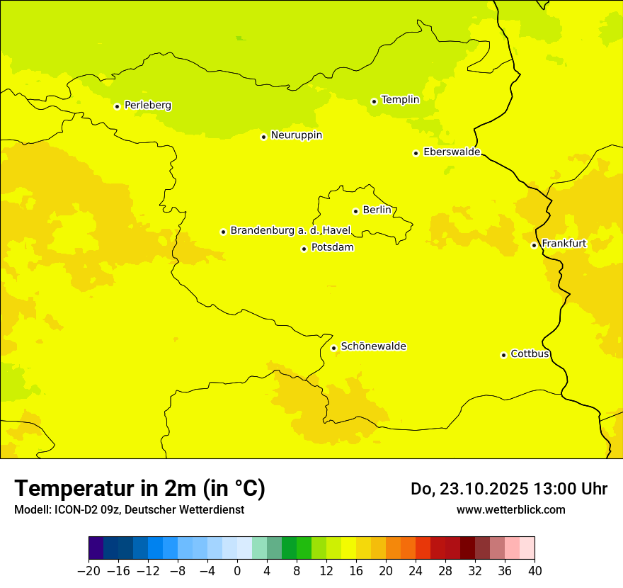 Modellkarten Temperatur