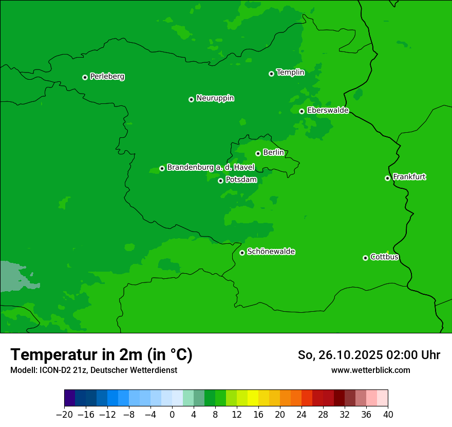 Modellkarten Temperatur Modellkarten Temperatur
