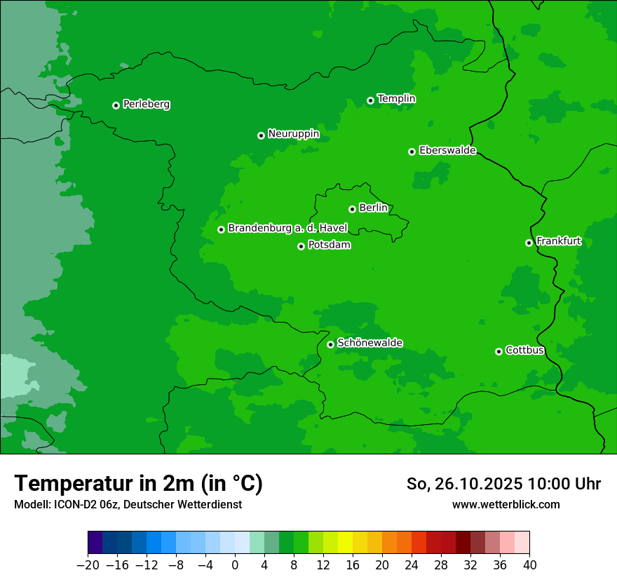 Modellkarten Temperatur Modellkarten Temperatur