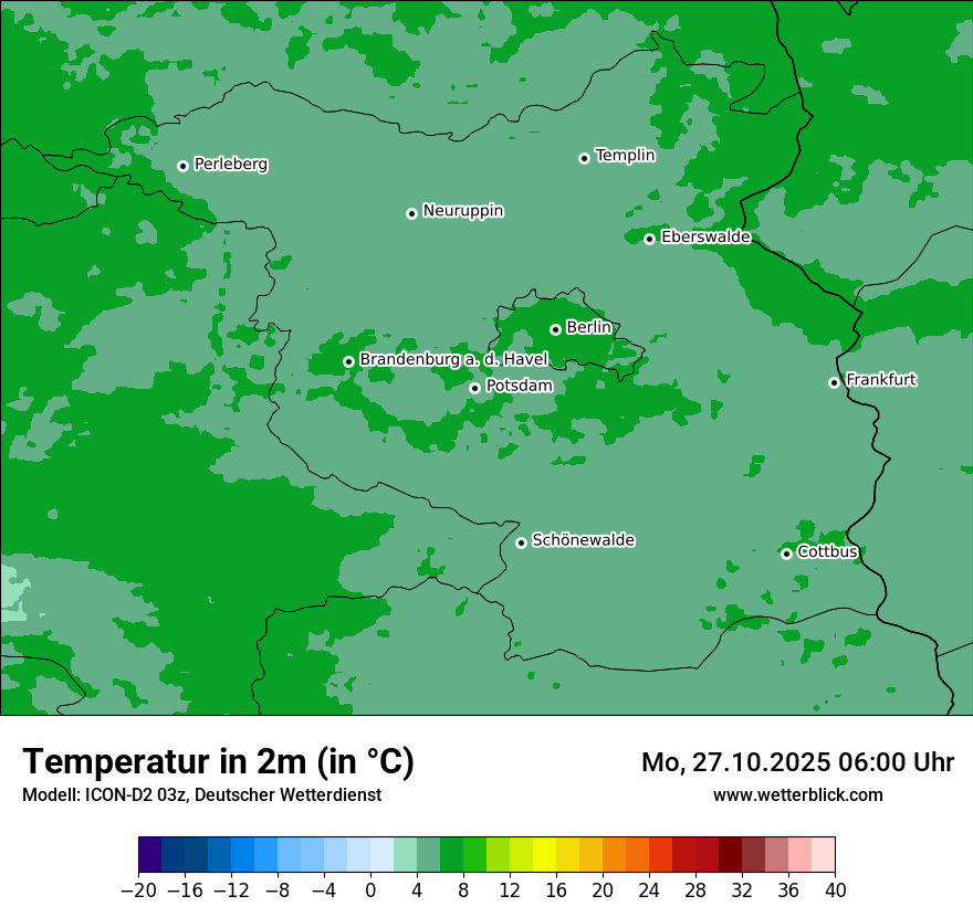 Modellkarten Temperatur Modellkarten Temperatur