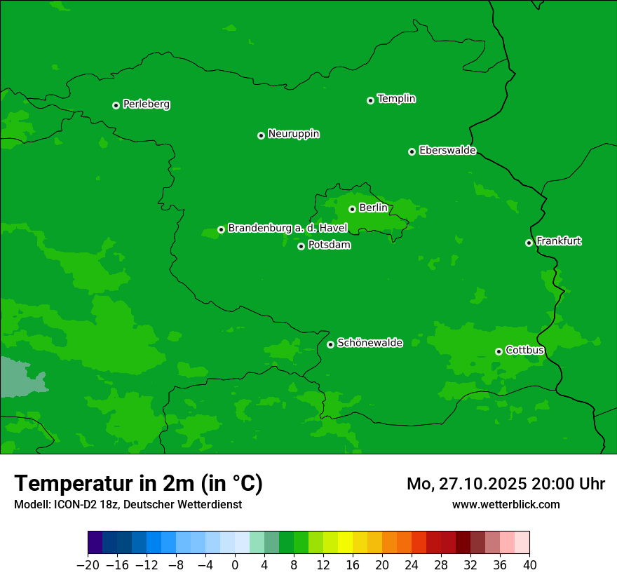 Modellkarten Temperatur