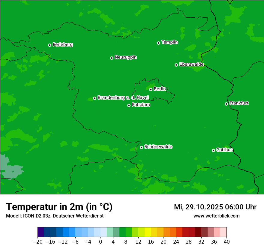 Modellkarten Temperatur Modellkarten Temperatur