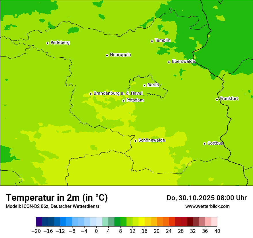 Modellkarten Temperatur