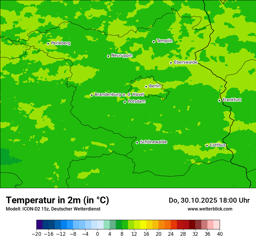 Modellkarten Temperatur Modellkarten Temperatur