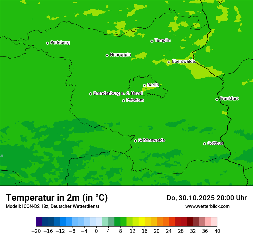 Modellkarten Temperatur Modellkarten Temperatur