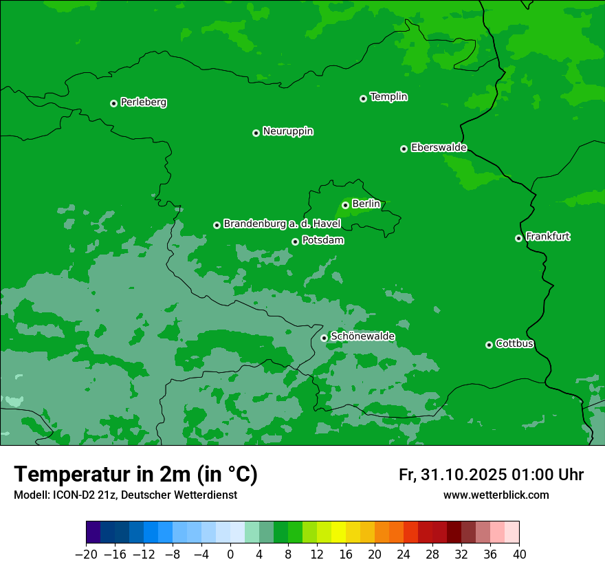 Modellkarten Temperatur Modellkarten Temperatur