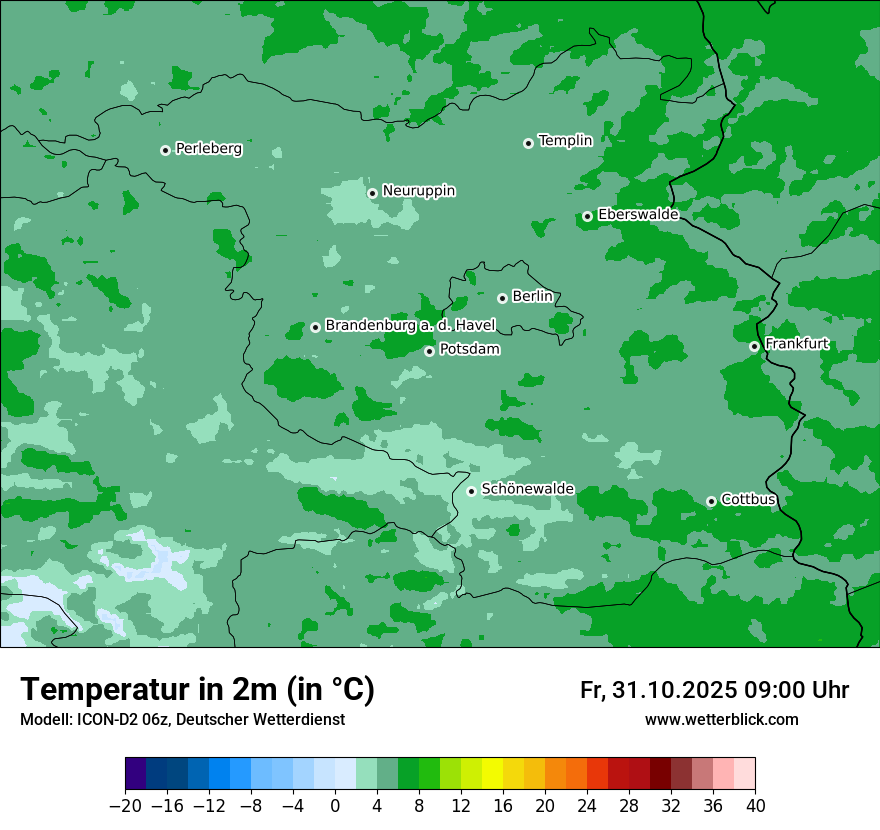 Modellkarten Temperatur Modellkarten Temperatur