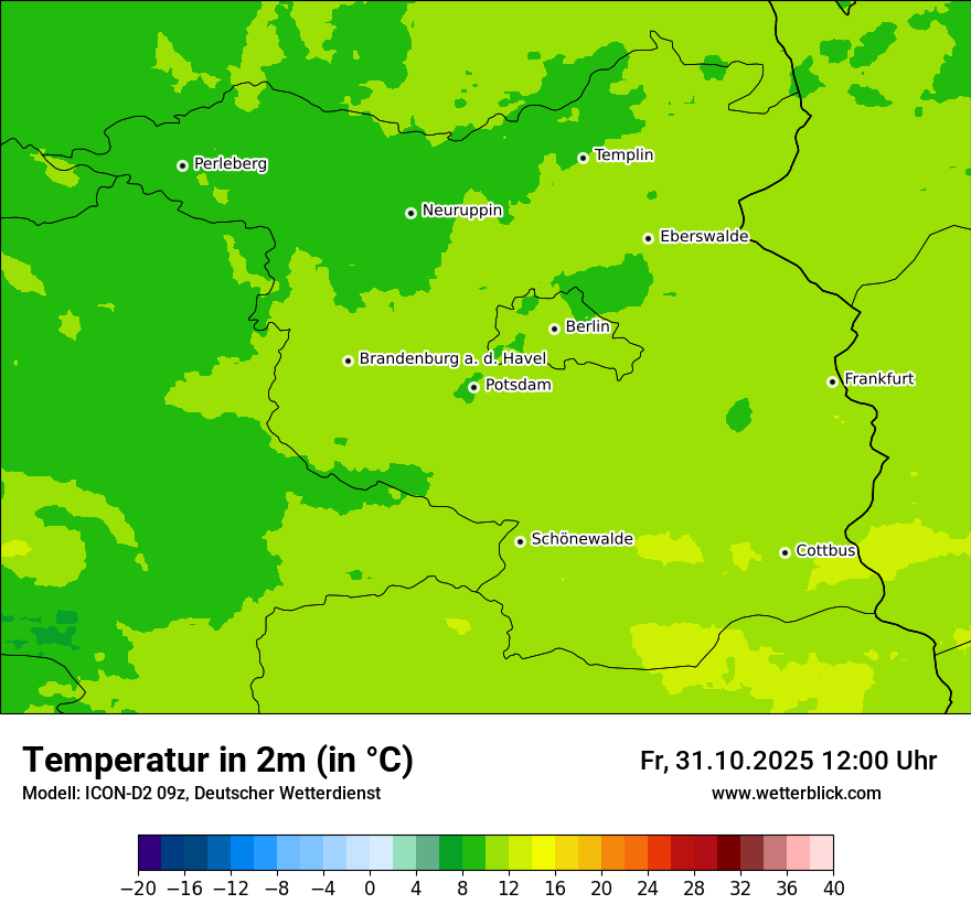 Modellkarten Temperatur Modellkarten Temperatur
