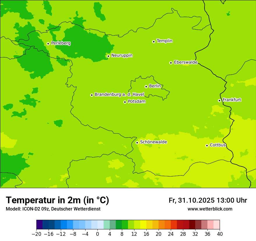Modellkarten Temperatur Modellkarten Temperatur