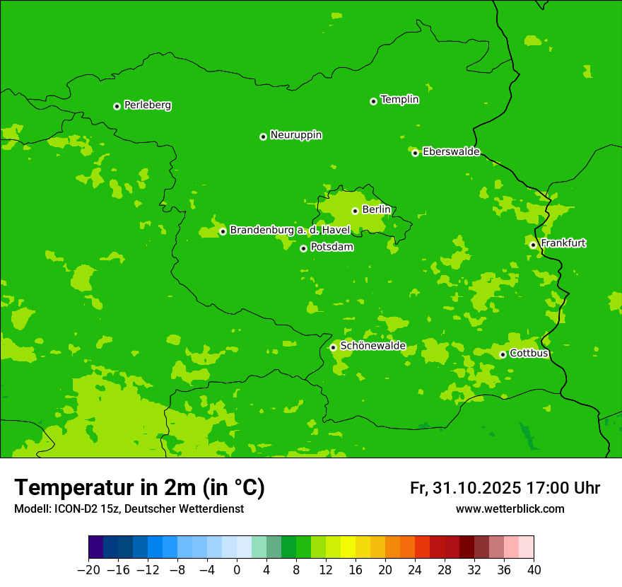 Modellkarten Temperatur Modellkarten Temperatur