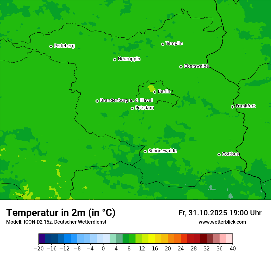 Modellkarten Temperatur Modellkarten Temperatur