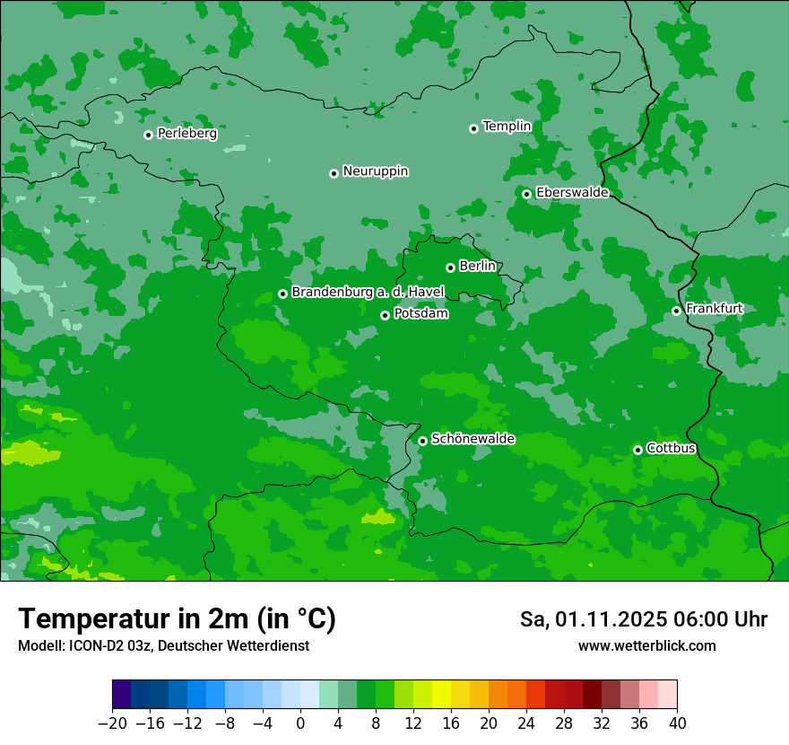 Modellkarten Temperatur Modellkarten Temperatur