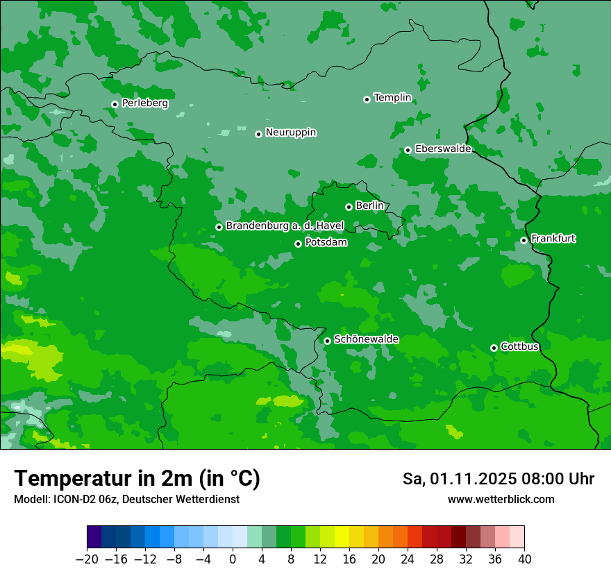 Modellkarten Temperatur Modellkarten Temperatur