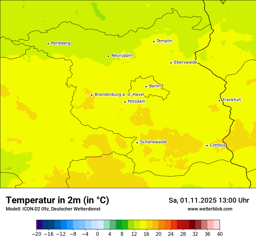 Modellkarten Temperatur Modellkarten Temperatur