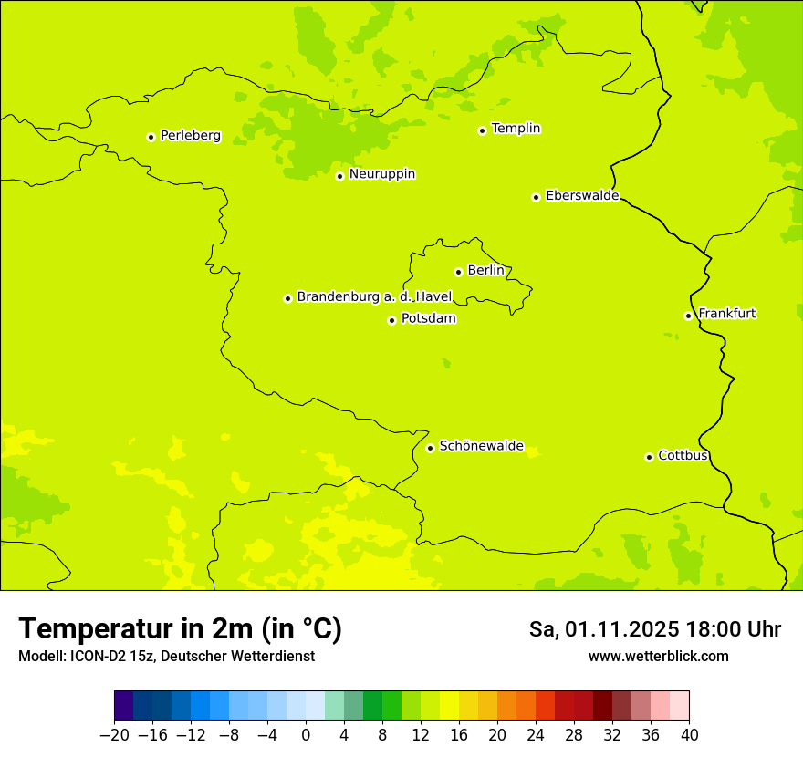 Modellkarten Temperatur