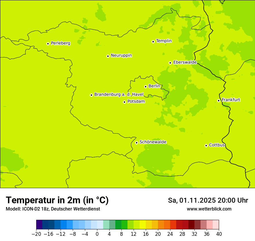 Modellkarten Temperatur