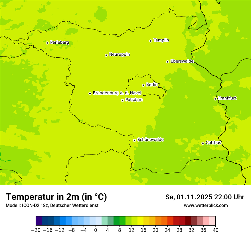 Modellkarten Temperatur