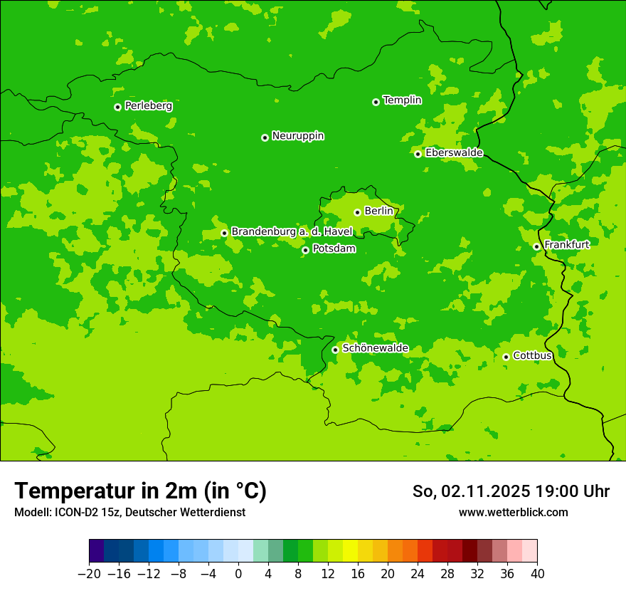 Modellkarten Temperatur