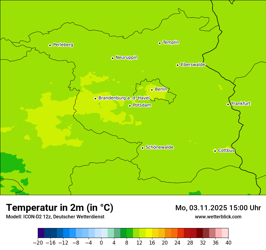 Modellkarten Temperatur