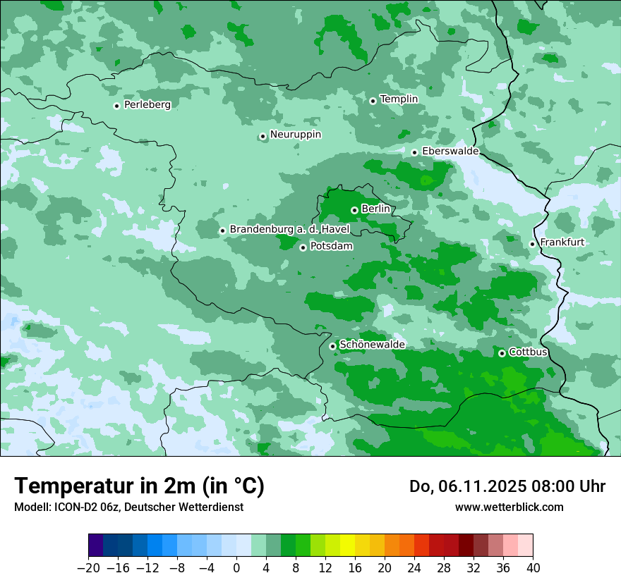 Modellkarten Temperatur