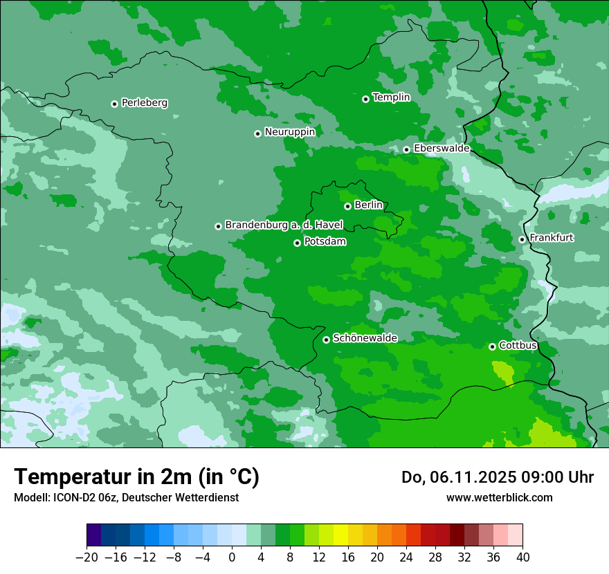 Modellkarten Temperatur