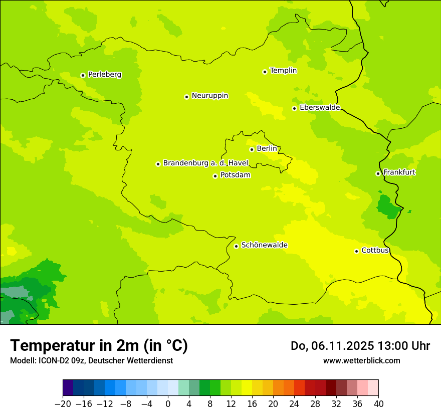 Modellkarten Temperatur