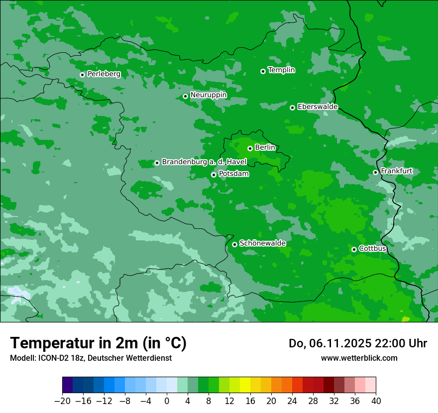 Modellkarten Temperatur