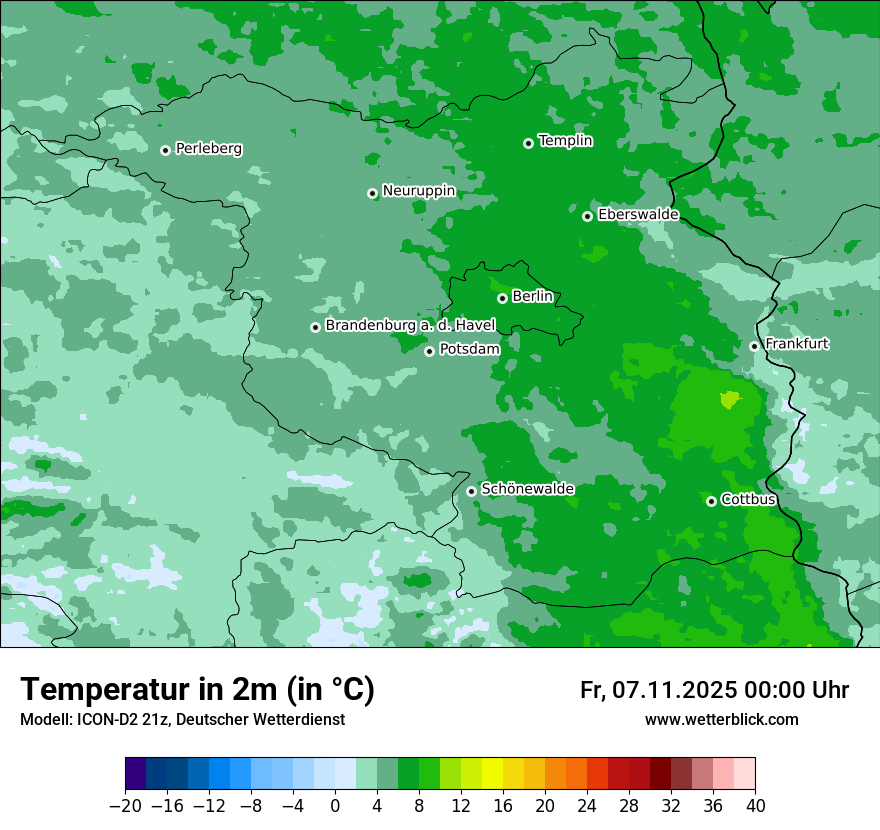 Modellkarten Temperatur