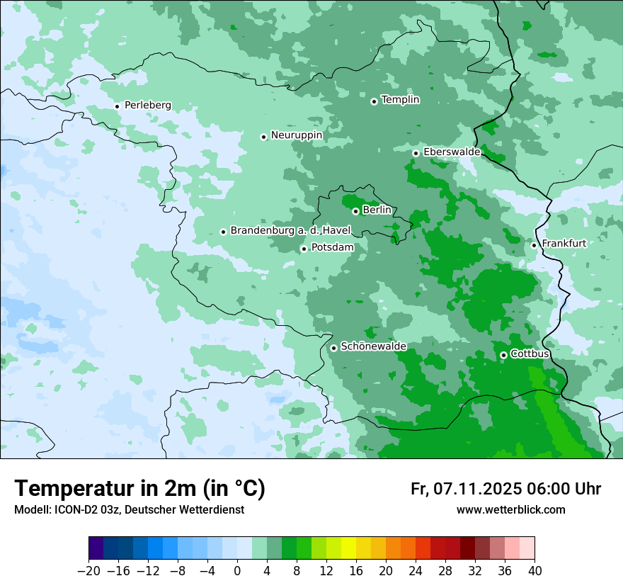 Modellkarten Temperatur