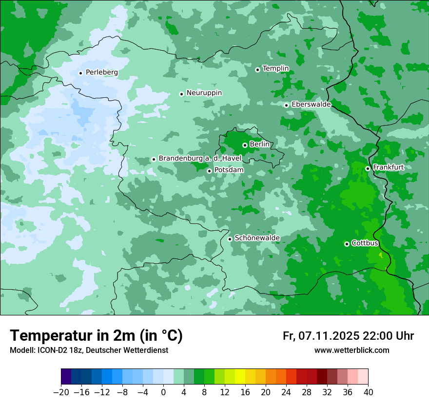 Modellkarten Temperatur