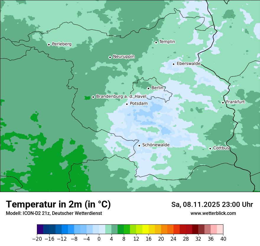 Modellkarten Temperatur