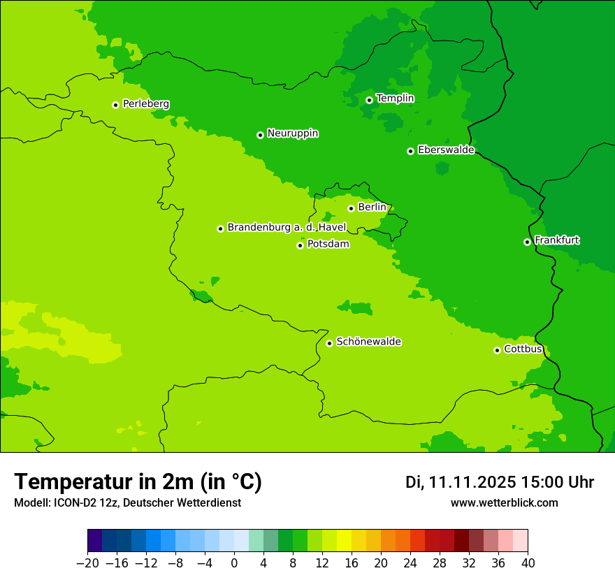 Modellkarten Temperatur