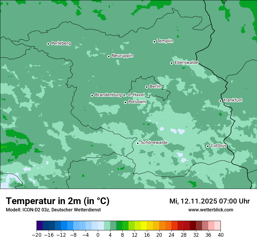 Modellkarten Temperatur