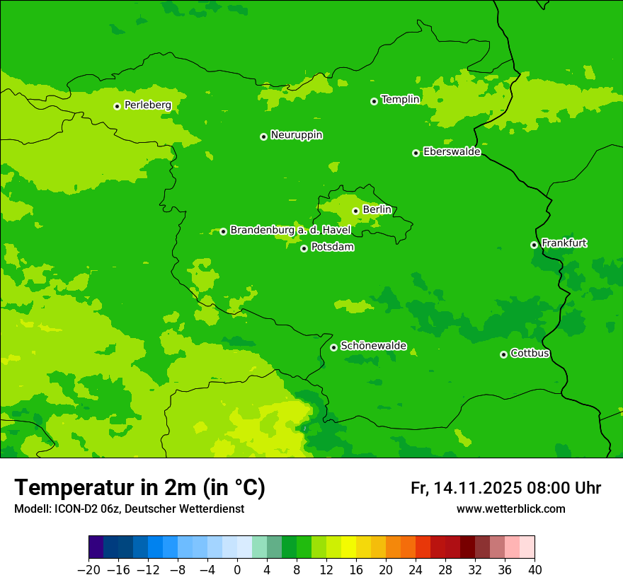 Modellkarten Temperatur