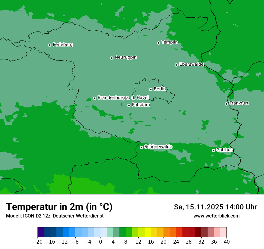Modellkarten Temperatur