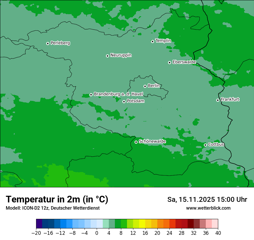 Modellkarten Temperatur