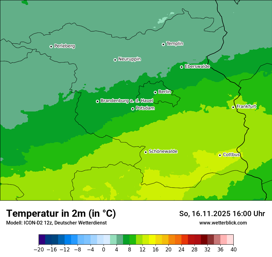 Modellkarten Temperatur