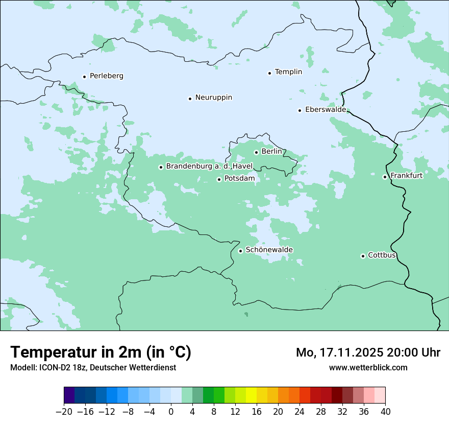 Modellkarten Temperatur