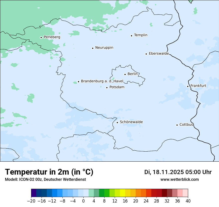 Modellkarten Temperatur
