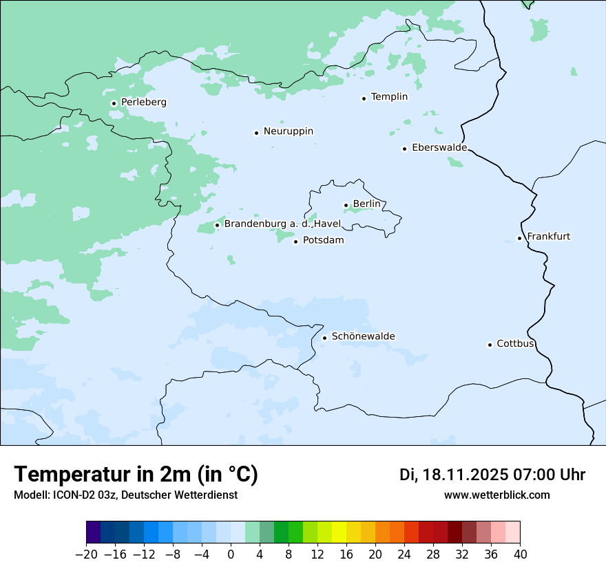 Modellkarten Temperatur