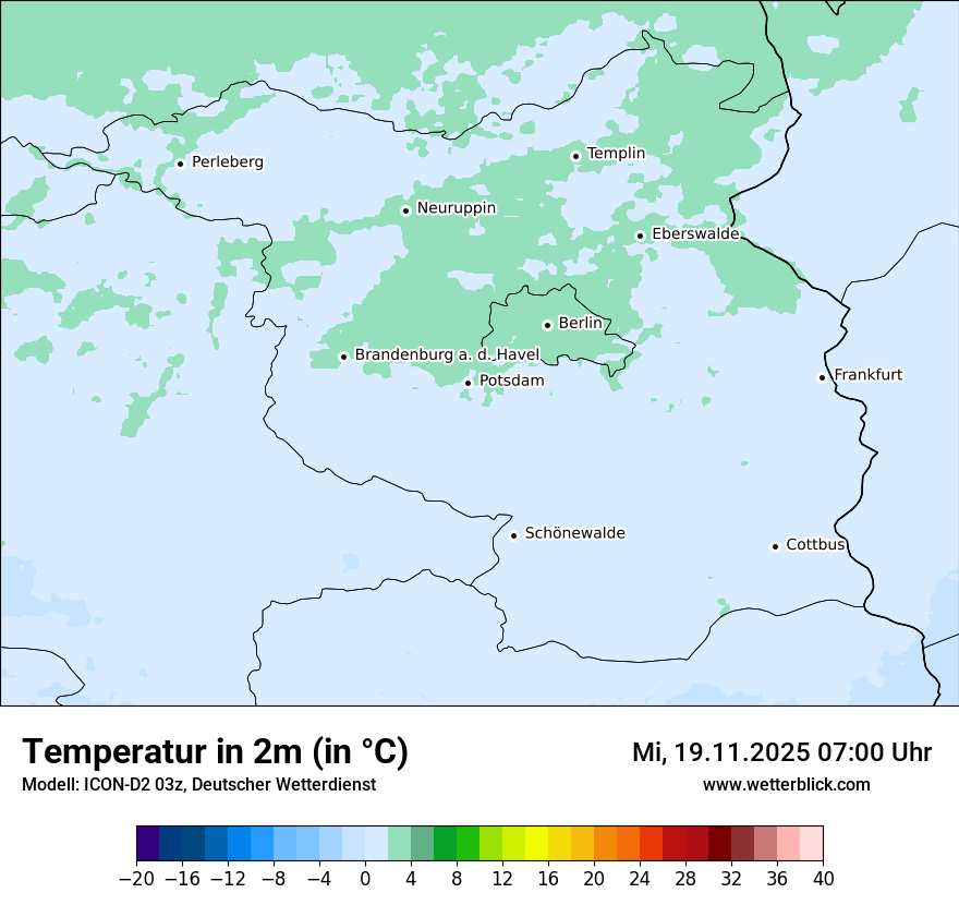 Modellkarten Temperatur