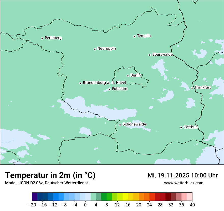 Modellkarten Temperatur