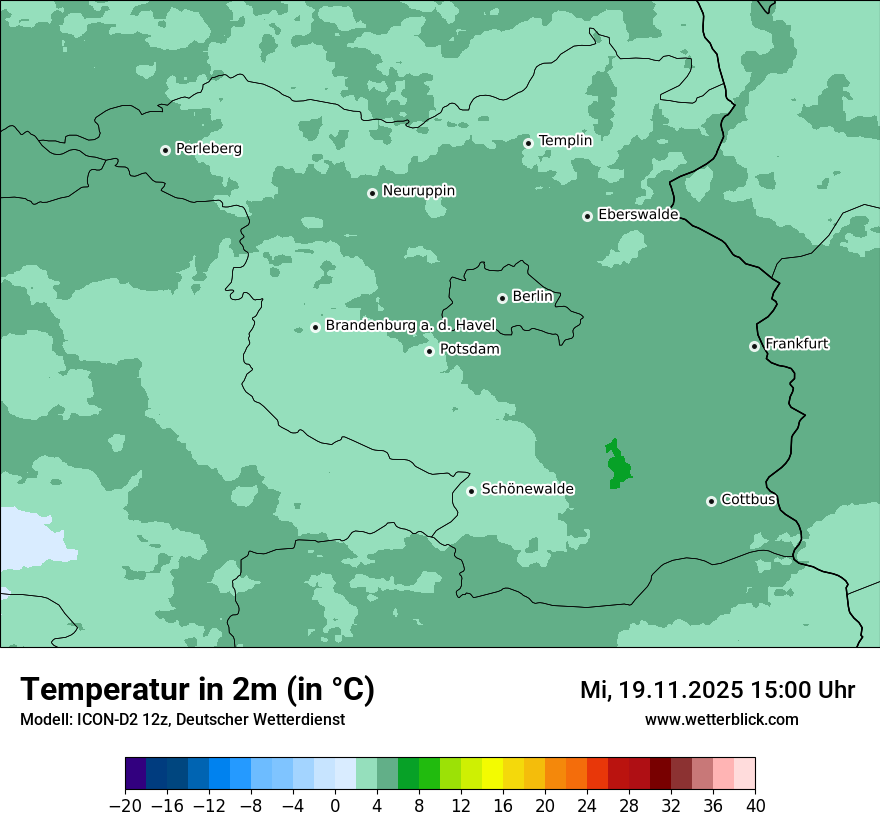 Modellkarten Temperatur