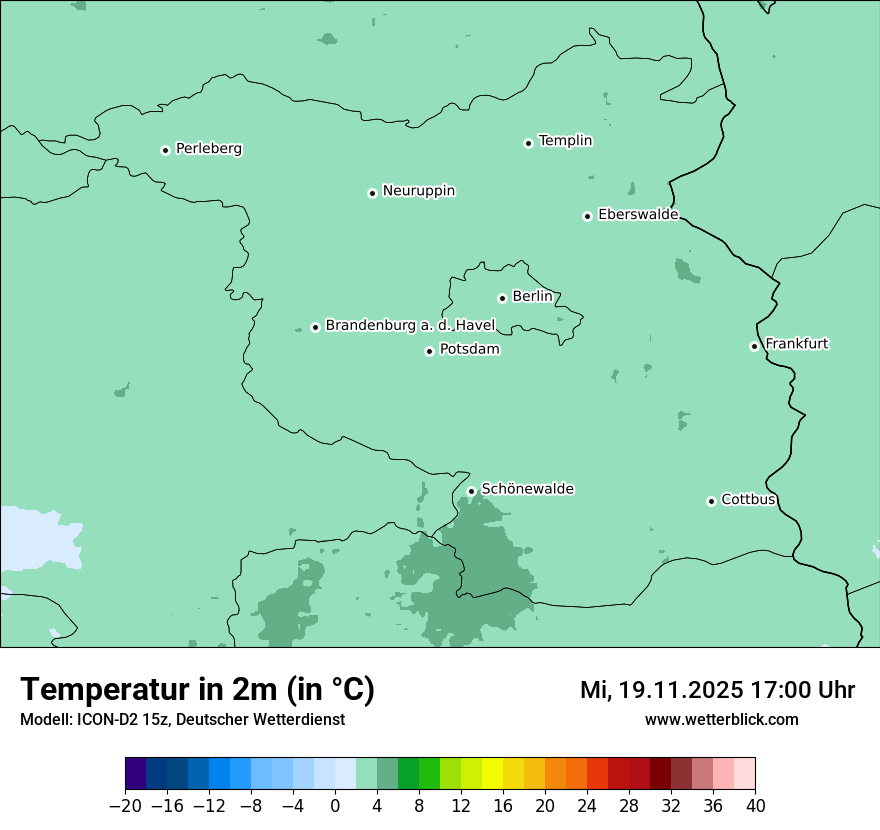 Modellkarten Temperatur