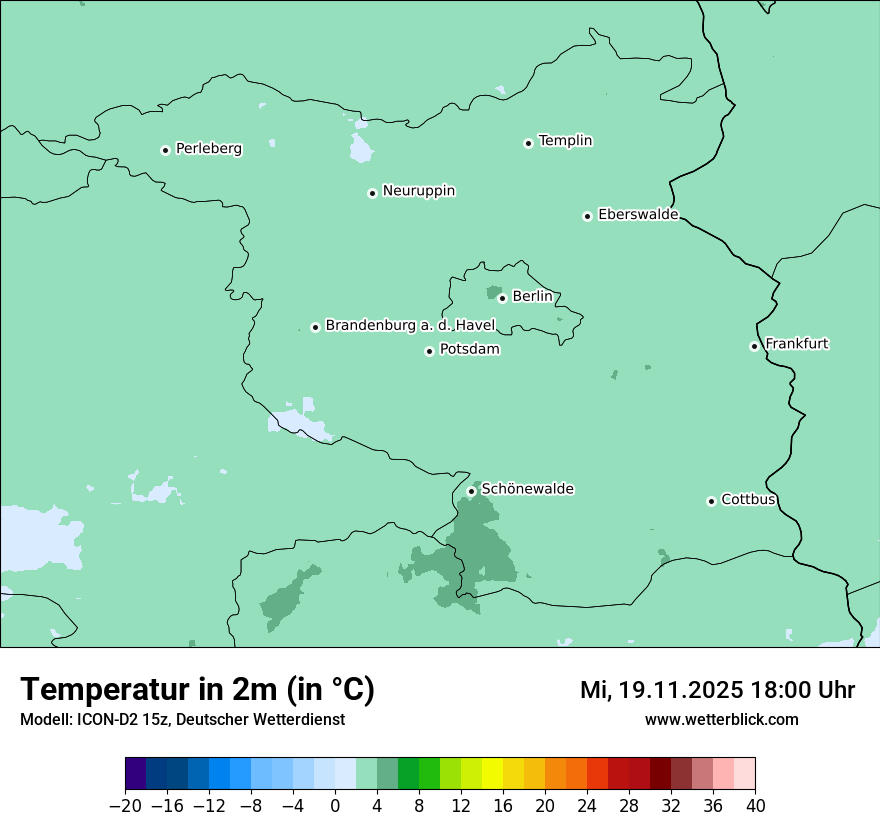 Modellkarten Temperatur