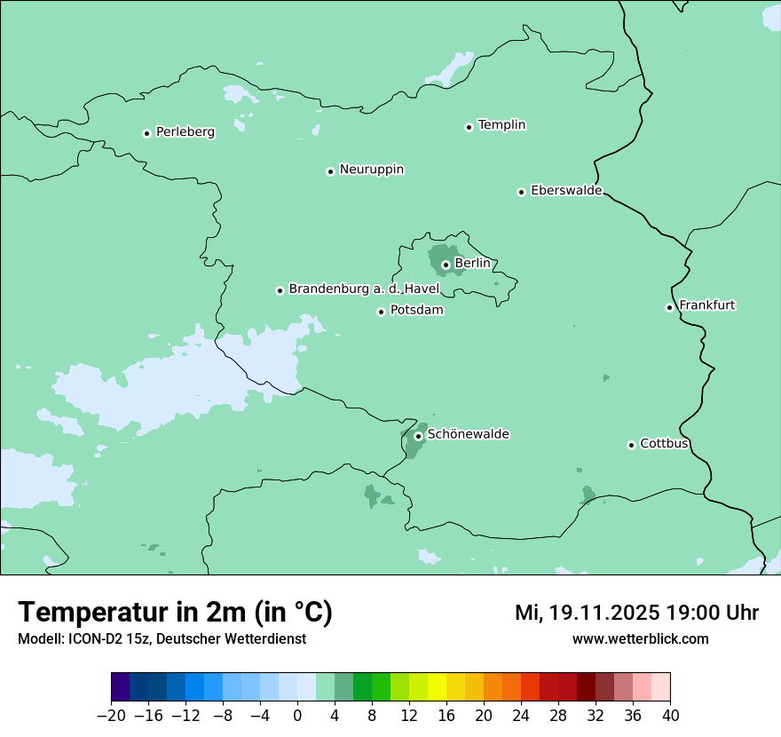 Modellkarten Temperatur