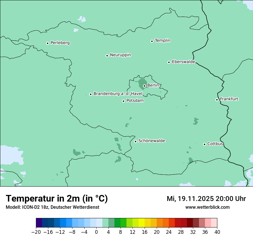 Modellkarten Temperatur