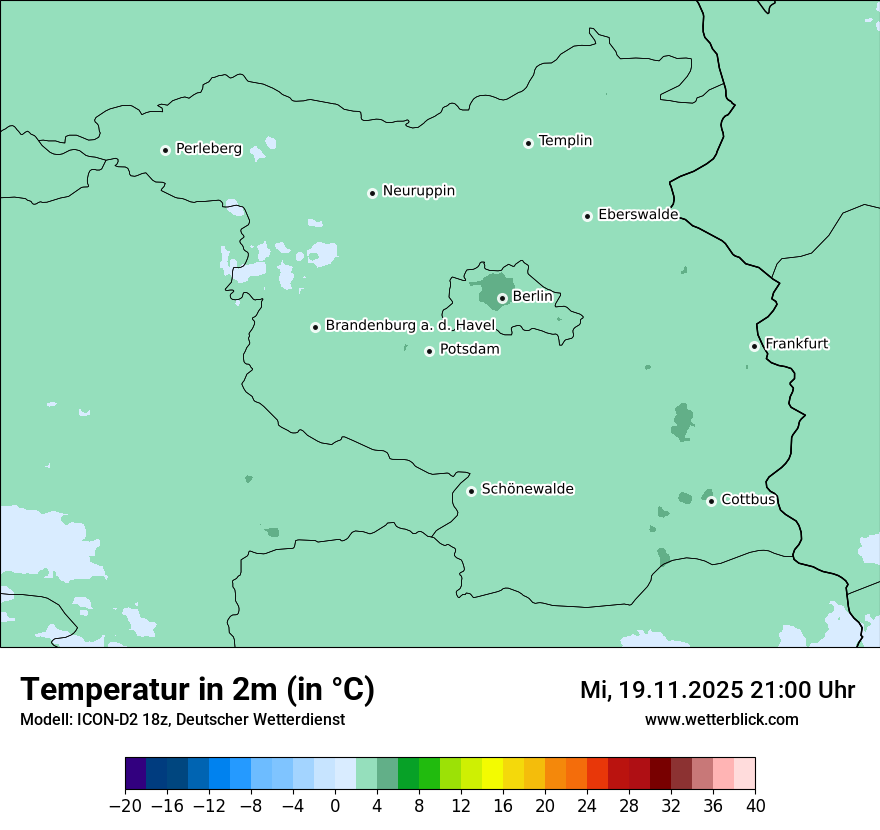 Modellkarten Temperatur